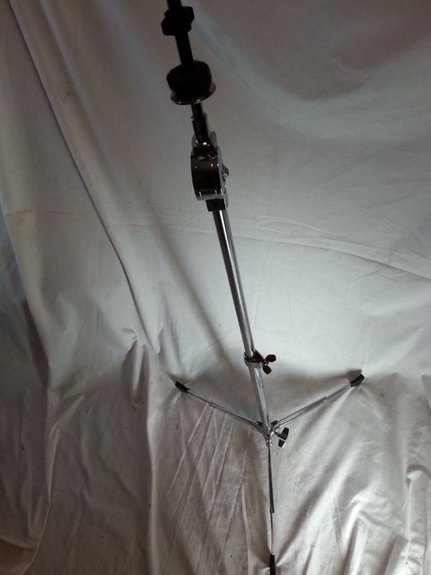 Ludwig Flat-Base Cymbal Stand Chrome Lightweight Flush Vintage 50s-60s+80s Tube — main photograph