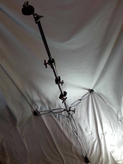 Percussion Plus Straight Cymbal Stand Chrome Double Braced 4-Section Vintage* — main photograph