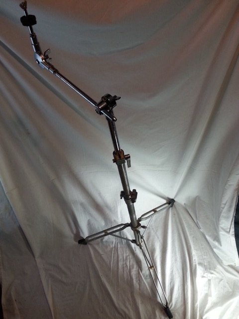 Yamaha Boom Cymbal Stand Vintage 80s Chrome Percussion Plus Double Braced Heavy — main photograph