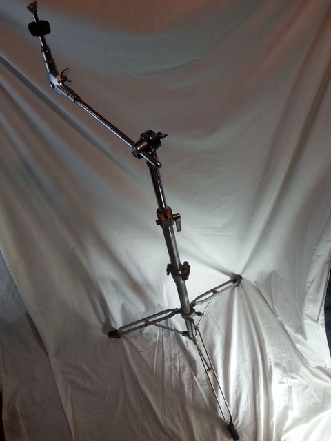 Yamaha Boom Cymbal Stand Vintage 80s Chrome Percussion Plus Double Braced Heavy — main photograph