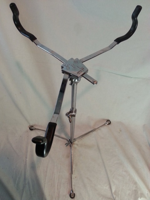 Ludwig WFL Flat-Base Snare Drum Stand Chrome Flush Chicago USA Vintage 50s EXC* — main photograph