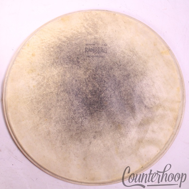 Slingerland Radio King Snare/Tom 14"Calf Skin Orchestra Drum Head Batter 40s USA — main photograph