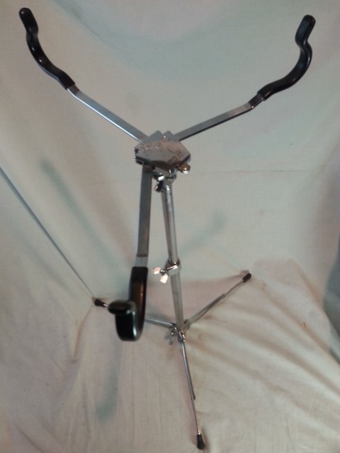 Ludwig WFL Flat-Base Snare Drum Stand Chrome Vintage 50s Flush Chicago USA EXC* — main photograph