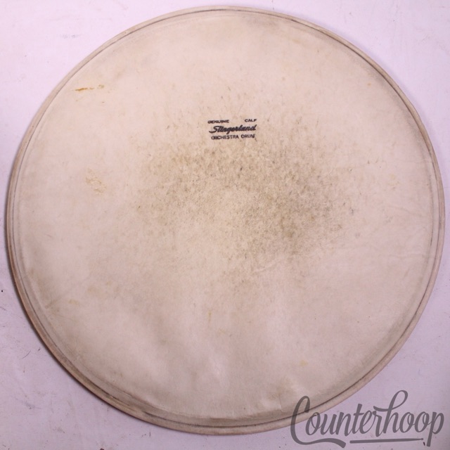 Slingerland Snare/Tom 14"Calf Skin Orchestra Drum Head Batter 50s USA Radio King — main photograph