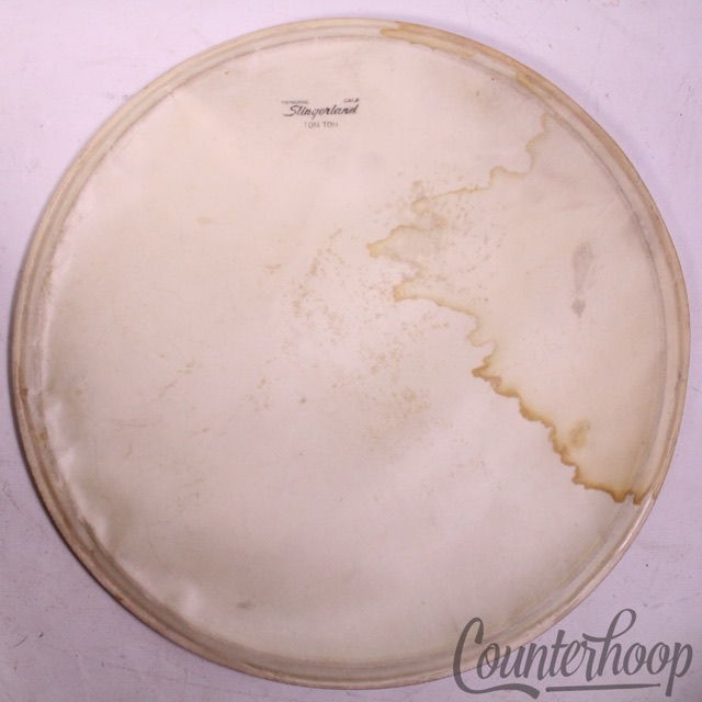 Slingerland Tom Tom 13"Genuine Calf Skin Drum Head Batter Vintage 60s Sound King — main photograph