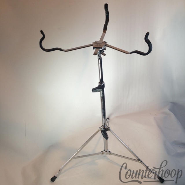 Ludwig "Atlas" Snare Drum Stand Chrome Vintage 70s Sturdy Single-Braced Chicago — main photograph