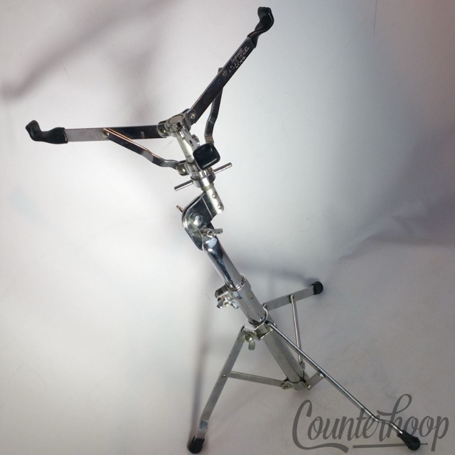 Ludwig"Atlas"Snare Drum Stand Chrome Vintage 70s Tube Single-Braced Chicago USA — main photograph