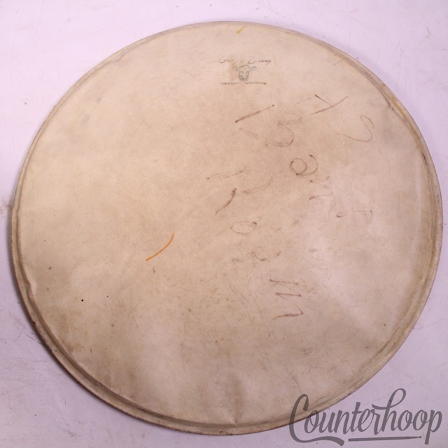 Leedy&Ludwig Standard Hardwhite Snare/Tom 15"Calf Skin Drum Batter Head Vintage — main photograph