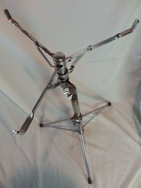 Gretsch"Buck Rogers"Snare Drum Stand Tripod Chrome Vintage 60s Walberg&Auge/W&A — main photograph