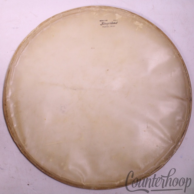 Slingerland Snare 16" Slunk Calf Skin Parade Drum Resonant Head Vintage 60s USA — main photograph