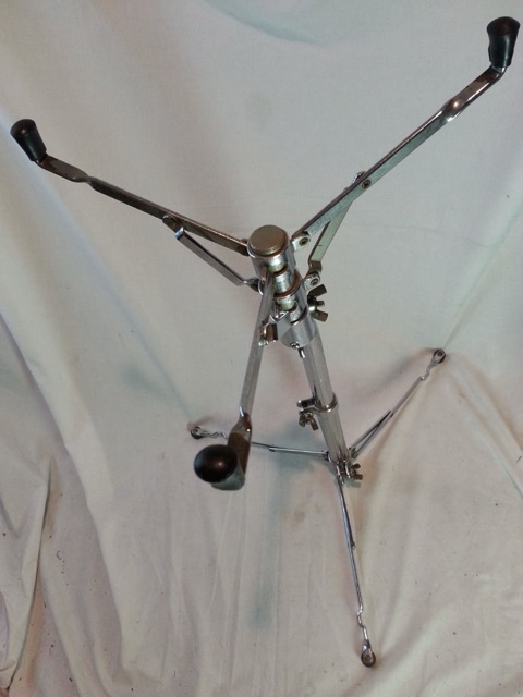 Gretsch "Buck Rogers" Snare Drum Stand Flat-Based Chrome Flush Vintage 50s-60s* — main photograph