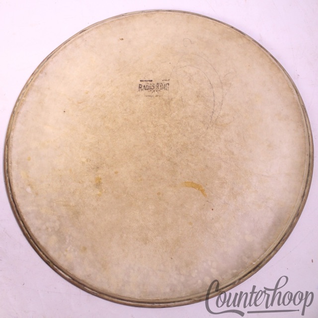 Slingerland Radio King Floor Tom 16"Calf Skin Drum Head Batter/Resonant 40s USA — main photograph