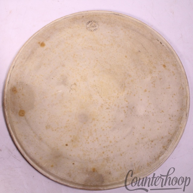 Leedy Hard-Calf Floor Tom 16"Calf Skin Drum Head Batter/Resonant Vintage 40s USA — main photograph