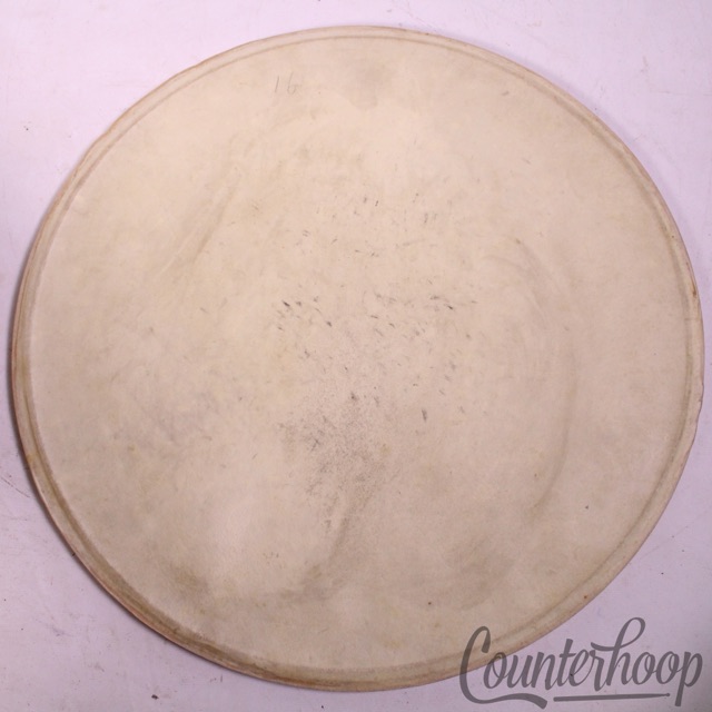 Ludwig 16"Floor Tom Calf Skin Drum Head Batter/Resonant USA Vintage 40s 2p Maple — main photograph