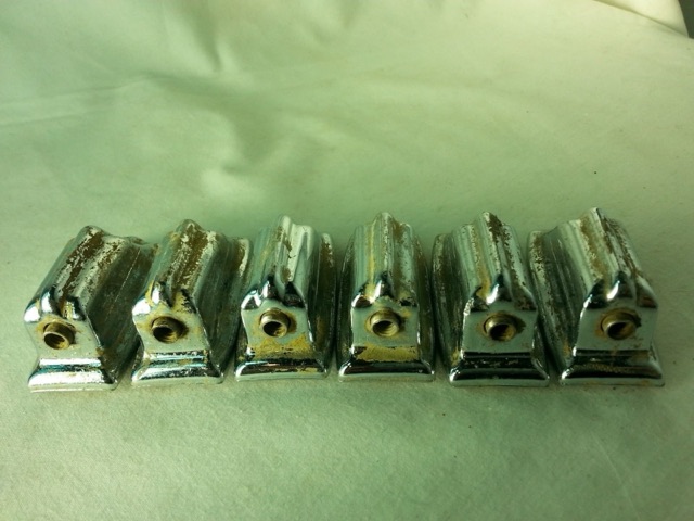 Rogers 6x Beavertail Tom Drum Lugs Chrome Powertone/Holiday Vintage 60s Fair* — main photograph