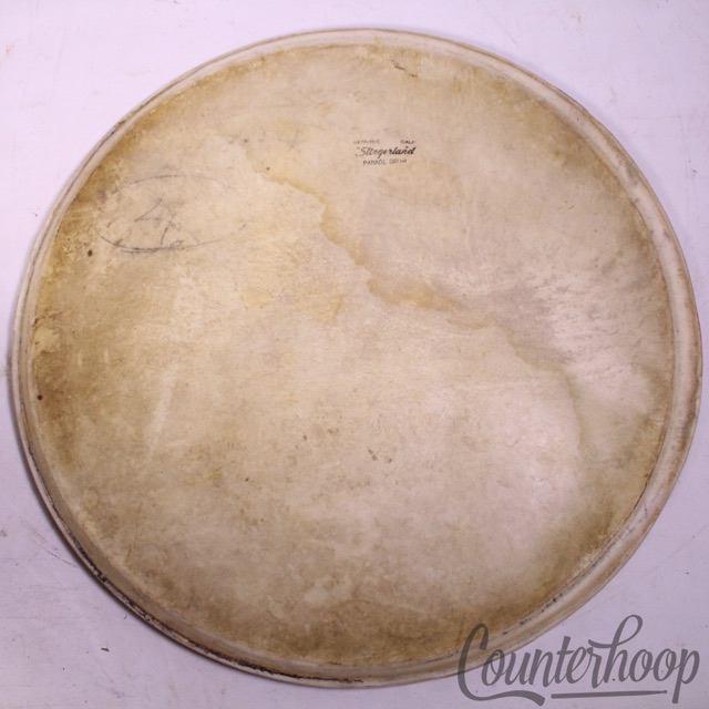 Slingerland 17"Genuine Calf Skin Parade Drum Head Batter/Resonant Tom Vintage40s — main photograph