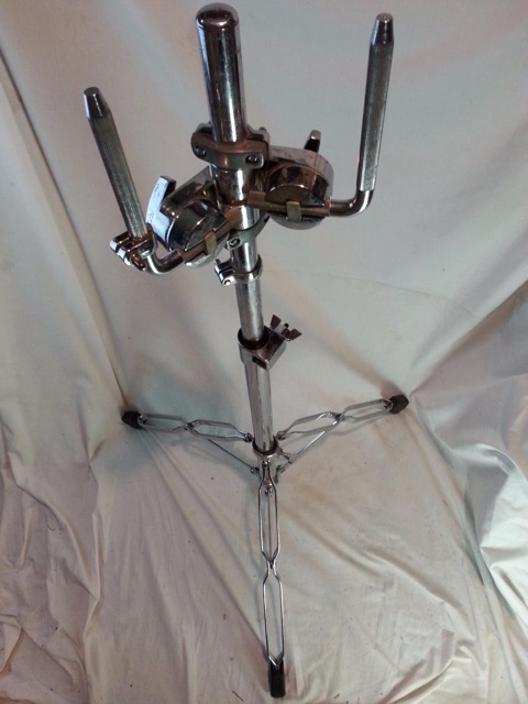 Gretsch Double Tom Drum L-Arm 80s TechWare Mounts Tama Titan Double-Braced Stand — main photograph