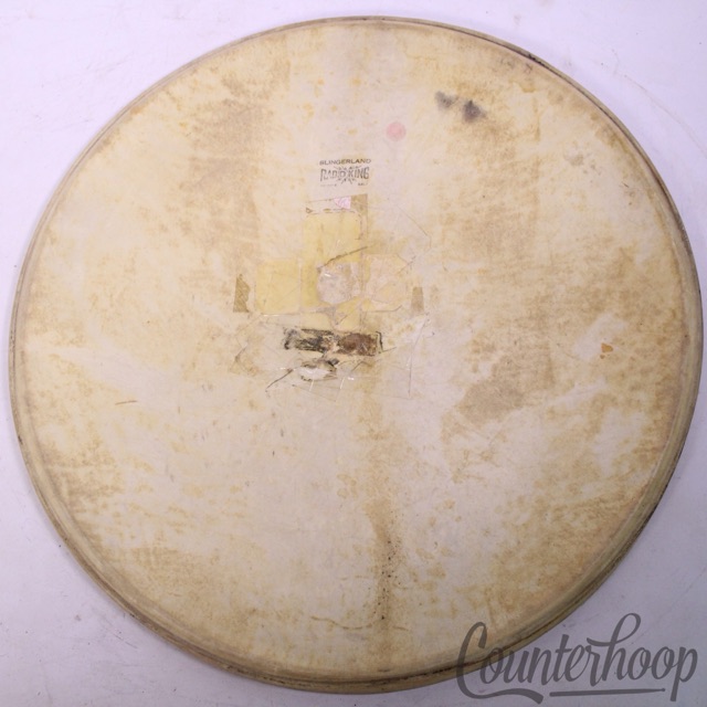 Slingerland 22"Radio King Bass Drum Calf Skin Head Logo Batter Vintage 40s USA* — main photograph