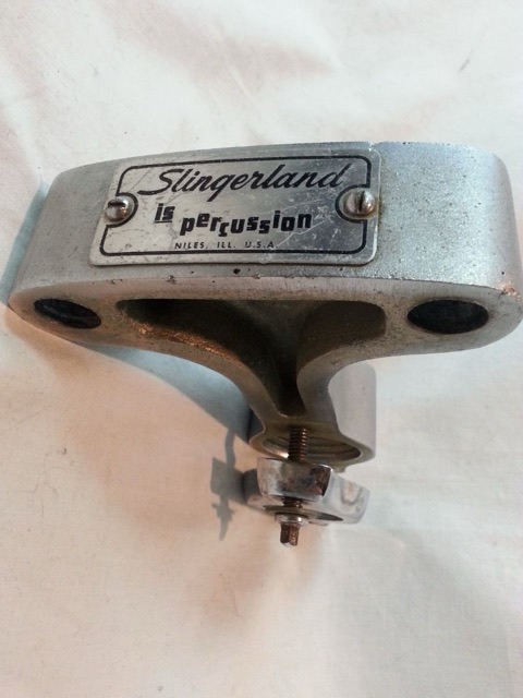 Slingerland Set-O-Matic Double Tom Bass Drum Mount Setomatic Post Receiver 70s* — main photograph