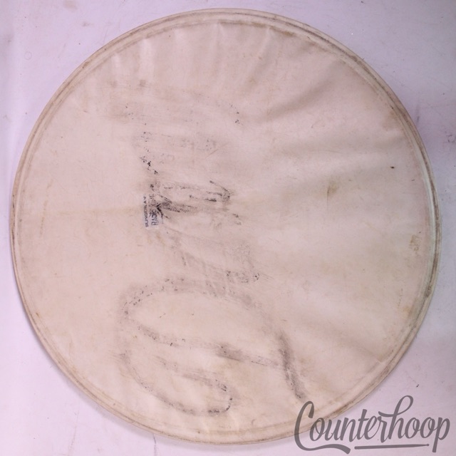 Slingerland 22"Radio King Bass Drum Calf Skin Head Sparks USA Batter Vintage 40s — main photograph