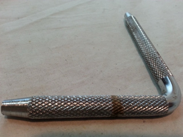 Ludwig L-Arm Cross-Knurling Nickel Rail/Double Tom Drum Mount Vintage 50s-60s — main photograph
