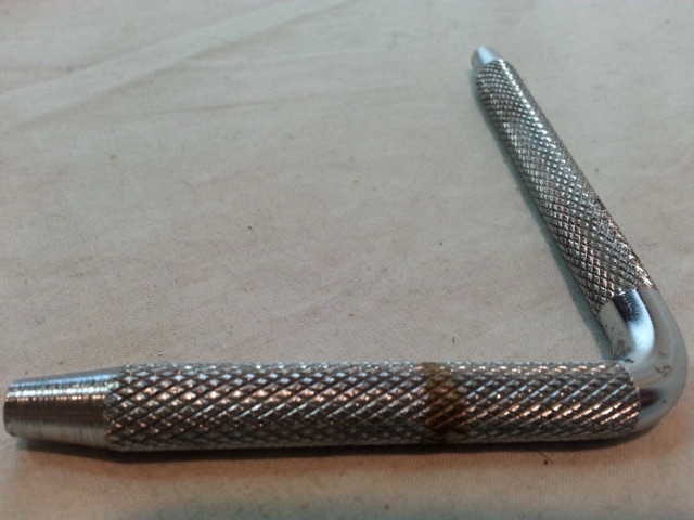 Ludwig L-Arm Cross-Knurling Nickel Rail/Double Tom Drum Mount Vintage 50s-60s — main photograph