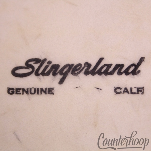 Slingerland 22"Bass Drum Genuine Calf Skin Head Batter Vintage 50s Radio King US — main photograph