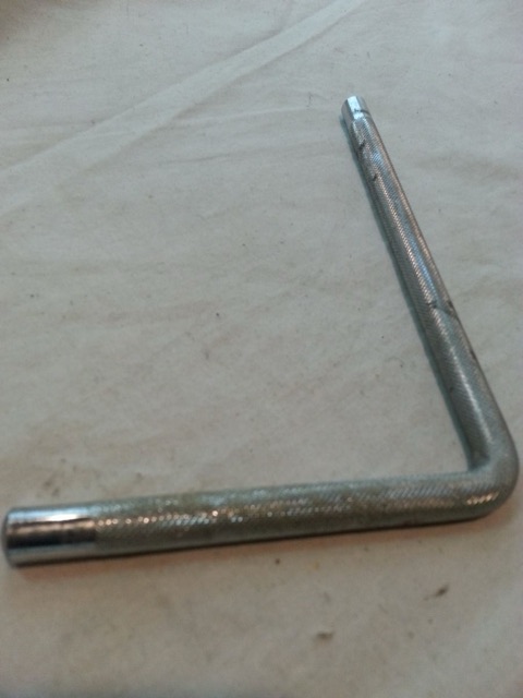 L-Arm Cross-Knurling Chrome Tom Drum Mount Part Vintage 3/8"* — main photograph