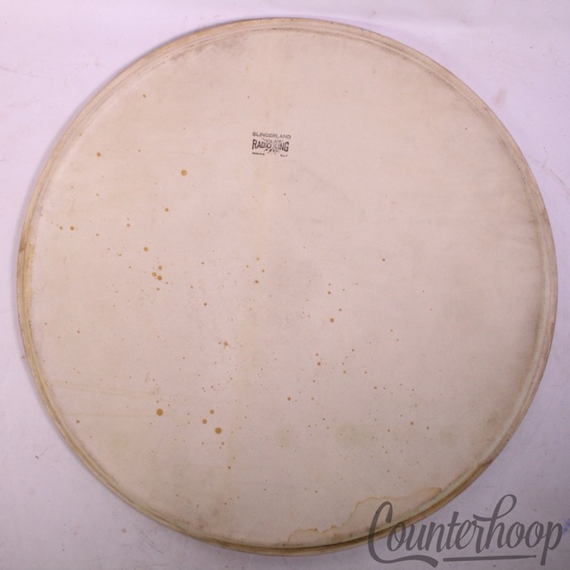 Slingerland Radio King 24"Bass Drum Calf Skin Head Vintage 40s Batter/Resonant* — main photograph