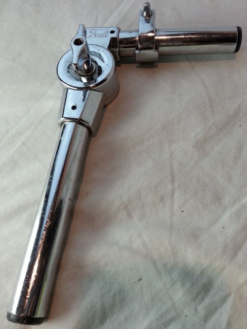Pearl Single Tom Drum 7/8" Short Tube Arm Mount Chrome Stamp Made in Japan 70s* — main photograph