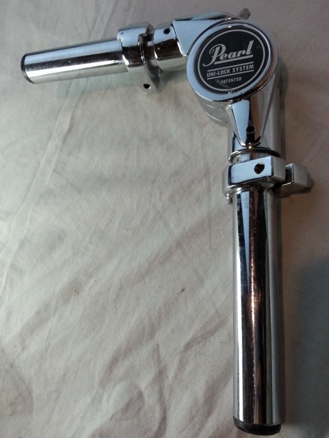 Pearl Single Tom Drum 7/8" Short Tube Arm Mount Chrome Made-Japan 80s Sticker* — main photograph
