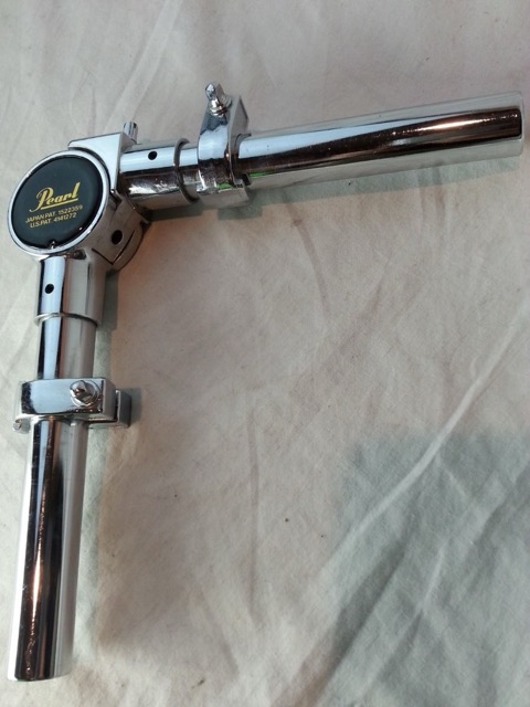 Pearl Single Tom Drum 7/8"Short Tube Arm Mount Chrome Made In Japan Sticker 80s — main photograph