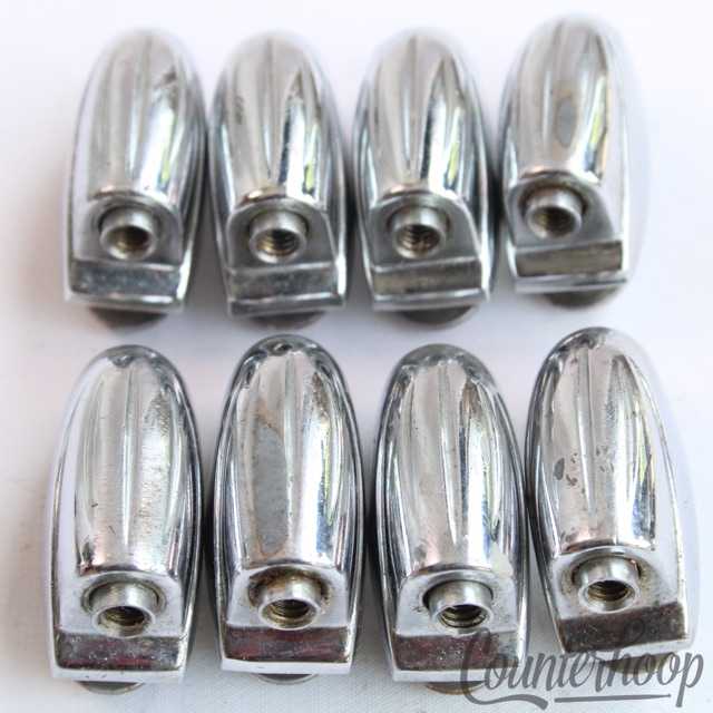 Gretsch 8x Tom/Snare Drum Lugs Round Badge RB Chrome Vintage 60s Streamline USA — main photograph