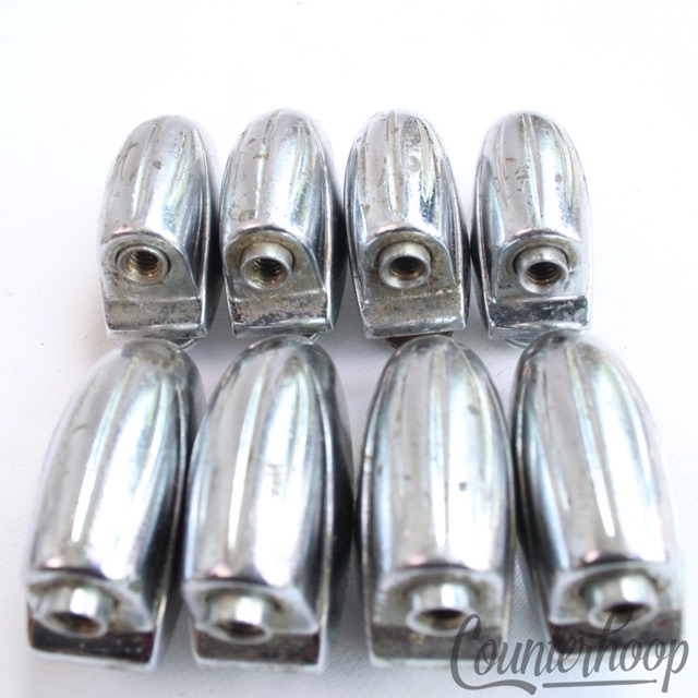 Gretsch 8x Tom/Snare Drum Lugs Round Badge RB Chrome Streamline USA Vintage 60s — main photograph