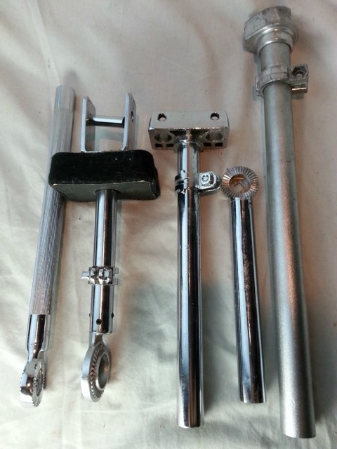 Vintage Tom Drum Mounts Parts Lot USA/Japan/Germany Yamaha++ Chrome 60s-90s* — main photograph