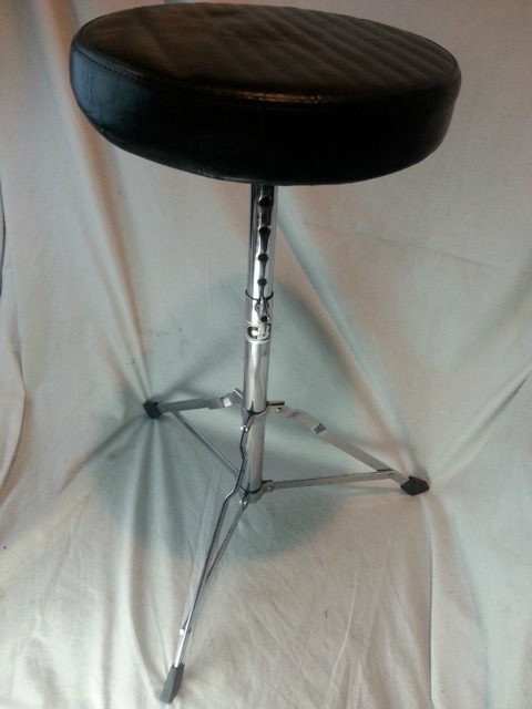 CB700 Drum Throne Vintage Chrome Black Seat Chair Set* — main photograph