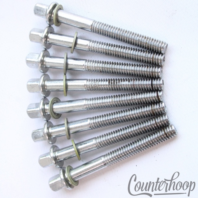 Gretsch 8x Tension T-Rods 2" Chrome Plated Floor/Tom/Snare Drum Vintage 50s USA — main photograph