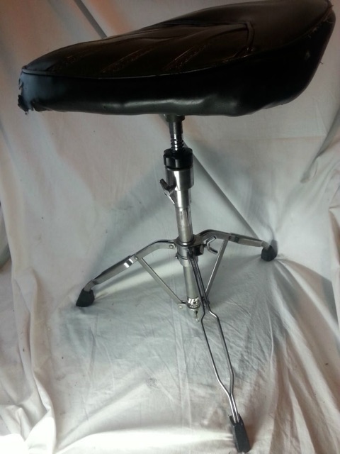 Gibraltar Drum Set Throne Set/Kit Double Braced Heavy Duty Chrome Padded Seat* — main photograph