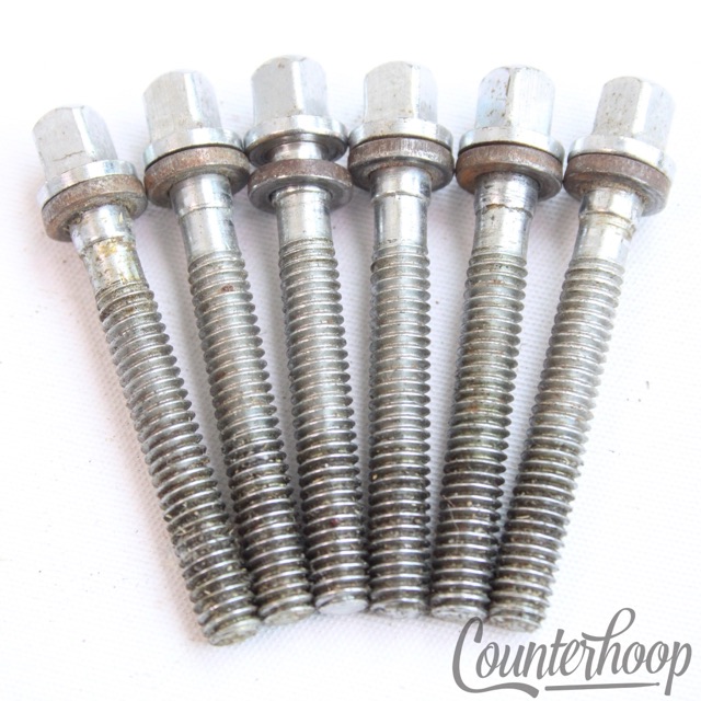 Gretsch 6x Tension T-Rods 1 5/8"Chrome Tom/Snare Drum Round Badge Vintage60s USA — main photograph