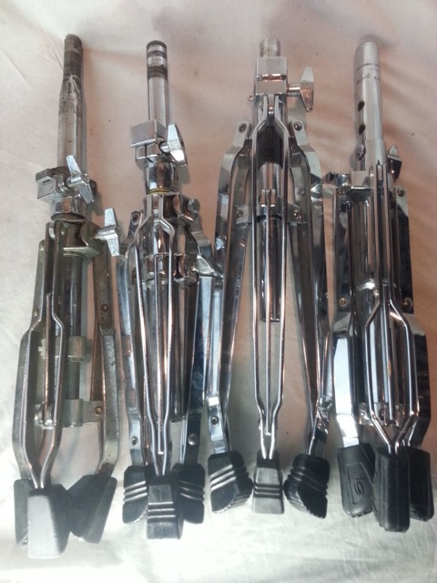 Pearl Drum Set Thrones 4x Tripod Parts Lot Double Braced Heavy Duty Chrome Kit* — main photograph