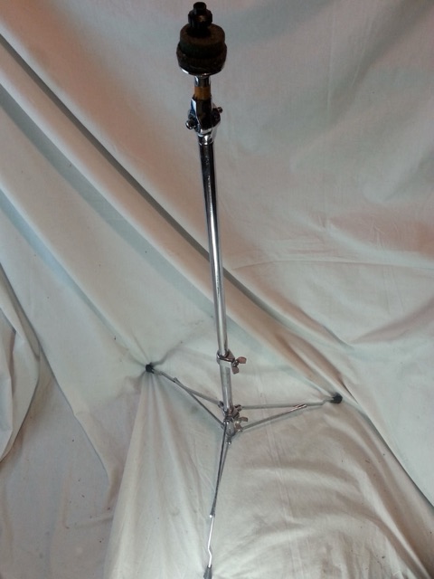 Ludwig Straight Cymbal Stand Crash/Ride Single-Braced Chrome Vintage 70s USA/UK — main photograph