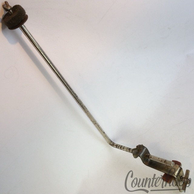 Slingerland 3/8" L-Arm Cymbal Stand Shur-Grip Clamp-On Mount Nickel Vintage 40s — main photograph