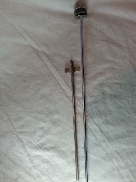 Kent Straight Cymbal Arm Stand Mounts Set 2x Chrome/Nickel Vintage 50s-60s USA* — main photograph