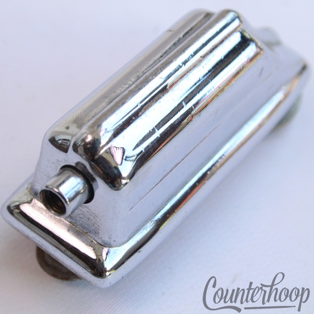 Rogers Beavertail Bass Drum Lug Chrome Dayton Powertone 2nd-Gen Vintage 60s USA — main photograph