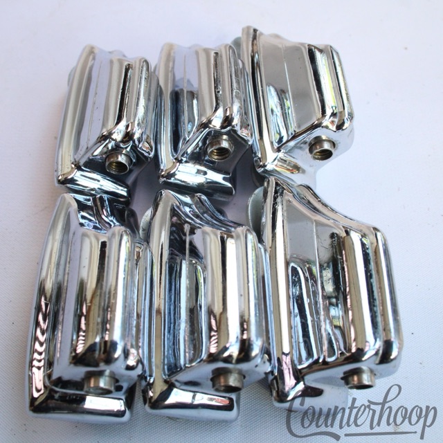 Rogers 6x Beavertail Tom/Snare Drum Lugs Chrome Powertone/Holiday Vintage60s USA — main photograph