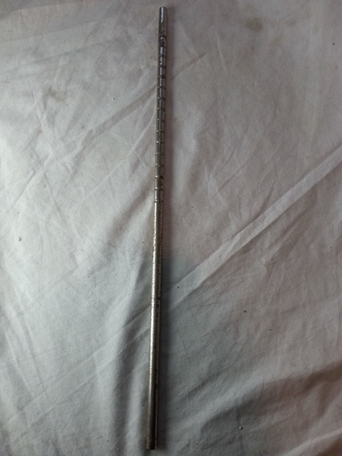 Leedy 14/16/18"Floor Tom Drum Leg 18"Nickel Straight Vintage 30s-40s USA Groove — main photograph