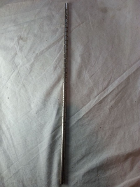 Leedy 14/16/18"Floor Tom Drum Leg 18"Nickel Straight Vintage 30s-40s USA Groove — main photograph