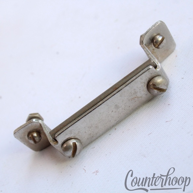 Rogers Snare Drum Butt Plate Nickel Vintage Cleveland,OH Holiday USA 40s-50s* — main photograph