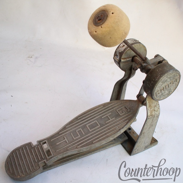 Ghost Classic Pre-Ludwig Bass Drum Pedal Solid Aluminum Footboard US Vintage 60s — main photograph