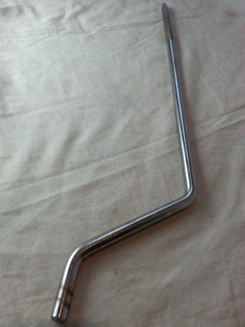 Ludwig 16/18"Floor Tom Drum Leg 17" Cross Knurling Chrome Classic Vintage 60s* — main photograph